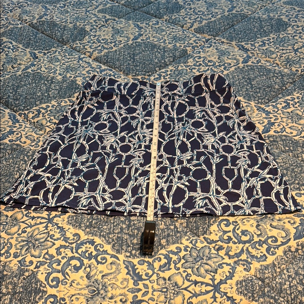Lilly Pulitzer Brenna Knit Skirt in High Tide Lucky Bamboo Navy and White medium - Picture 4 of 6